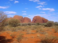 Rode rotsen in Australie