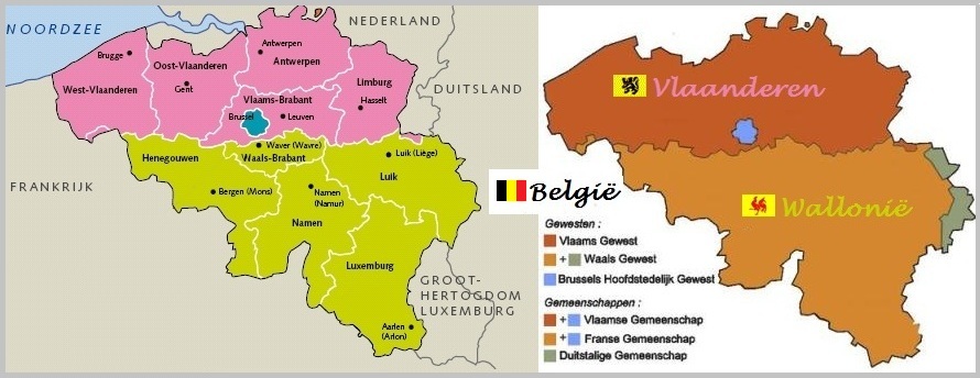 Vlaanderen en Wallonie - Belgi