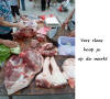 Vers vlees op de markt