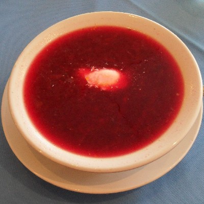 Rode bieten soep