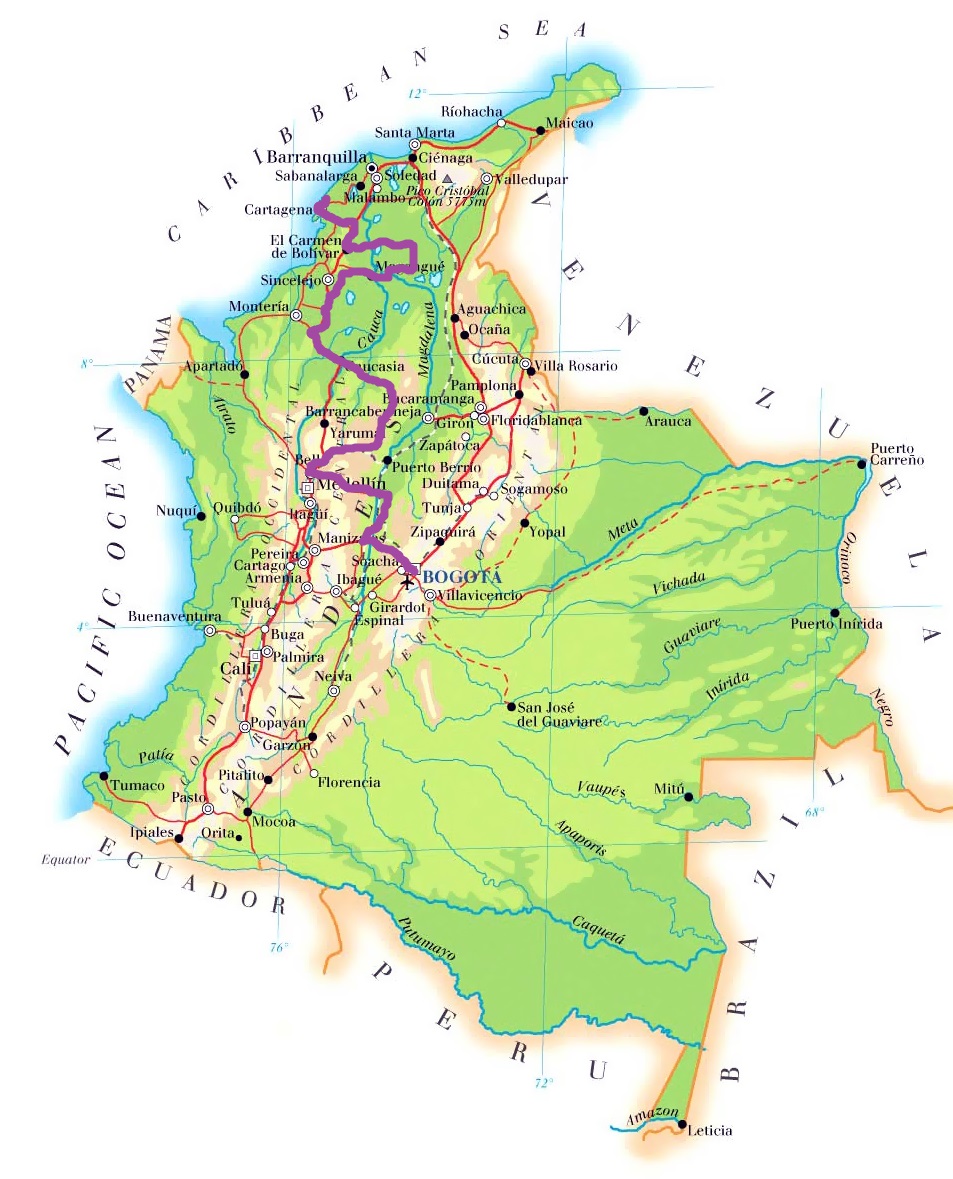 Fietsreis Colombia Bogota Cartagena